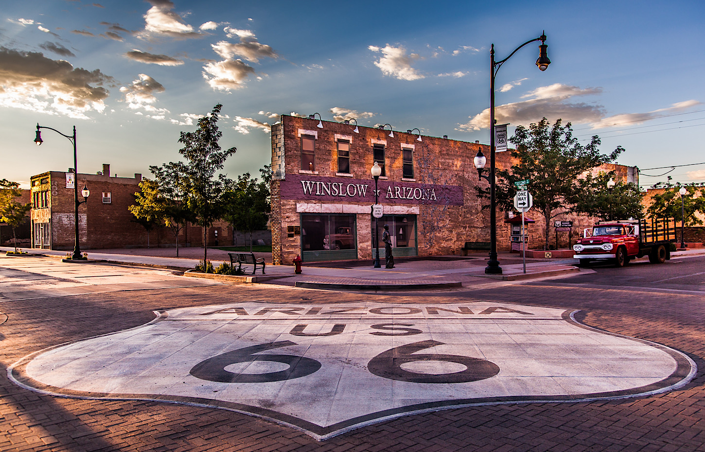 Eine Legende: Route 66 in Winslow