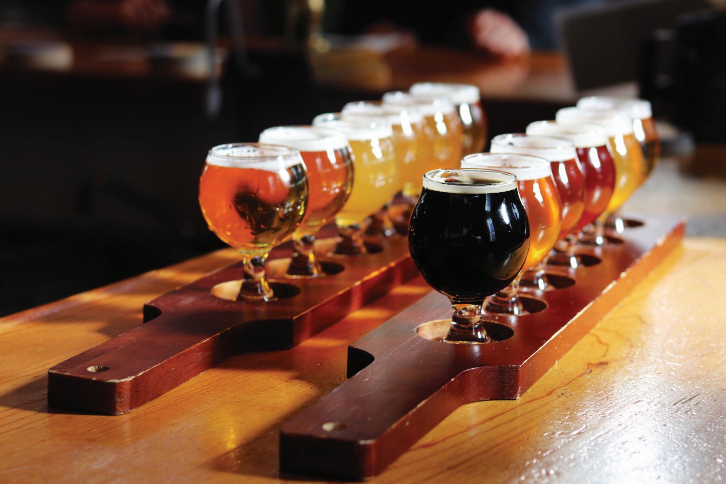 Die Vielfalt der Biere ist beeindruckend - Bierprobe in Flagstaff