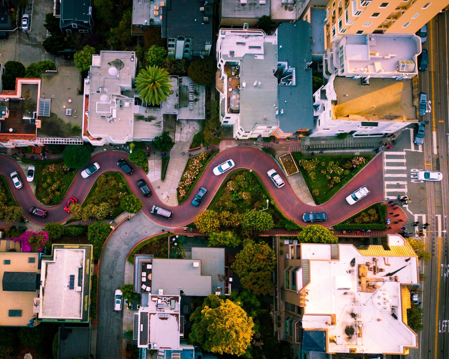Die Lombard Street von oben
