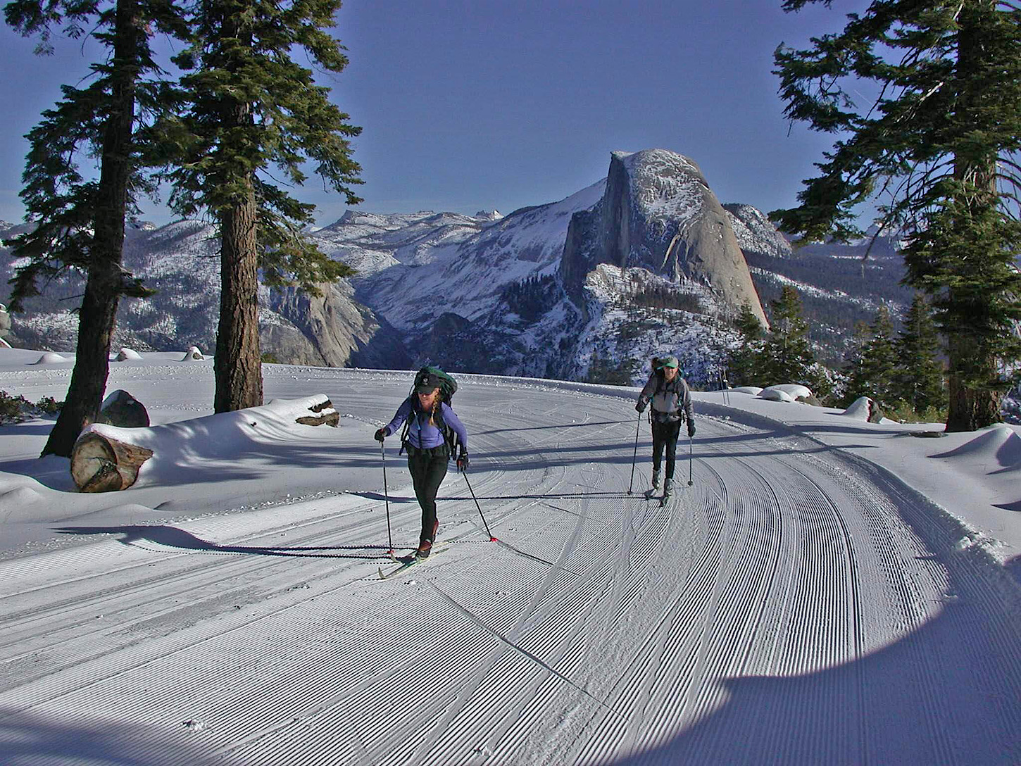 Glacier Point Road, Half Dome im Hintergrund