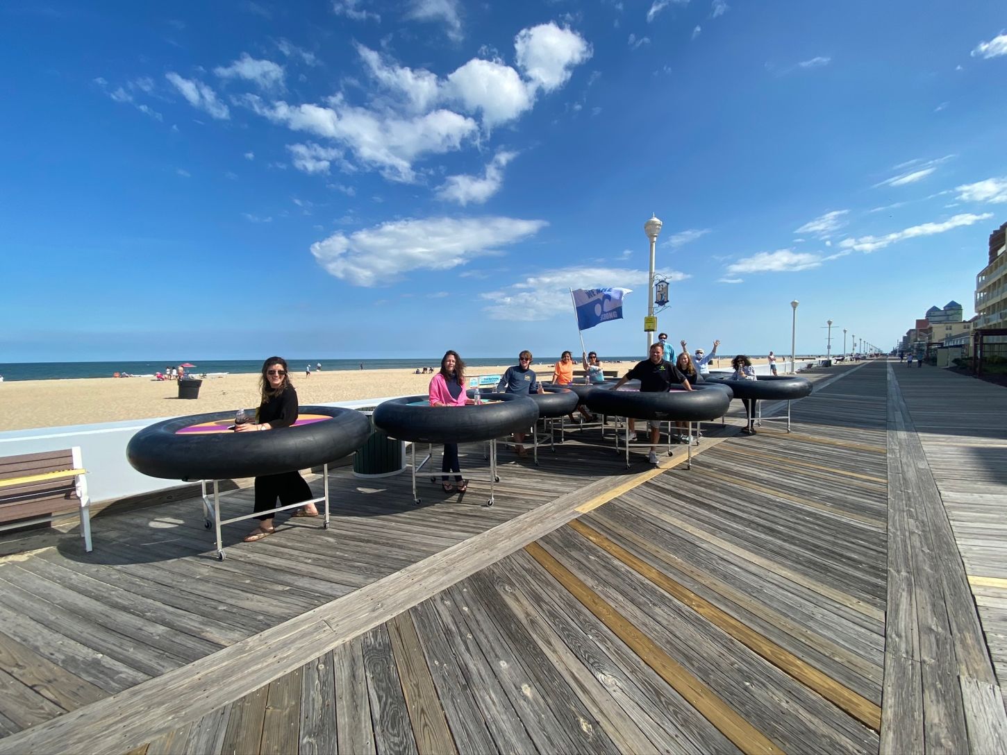 Die Bumper Tables am Boardwalk von Ocean City