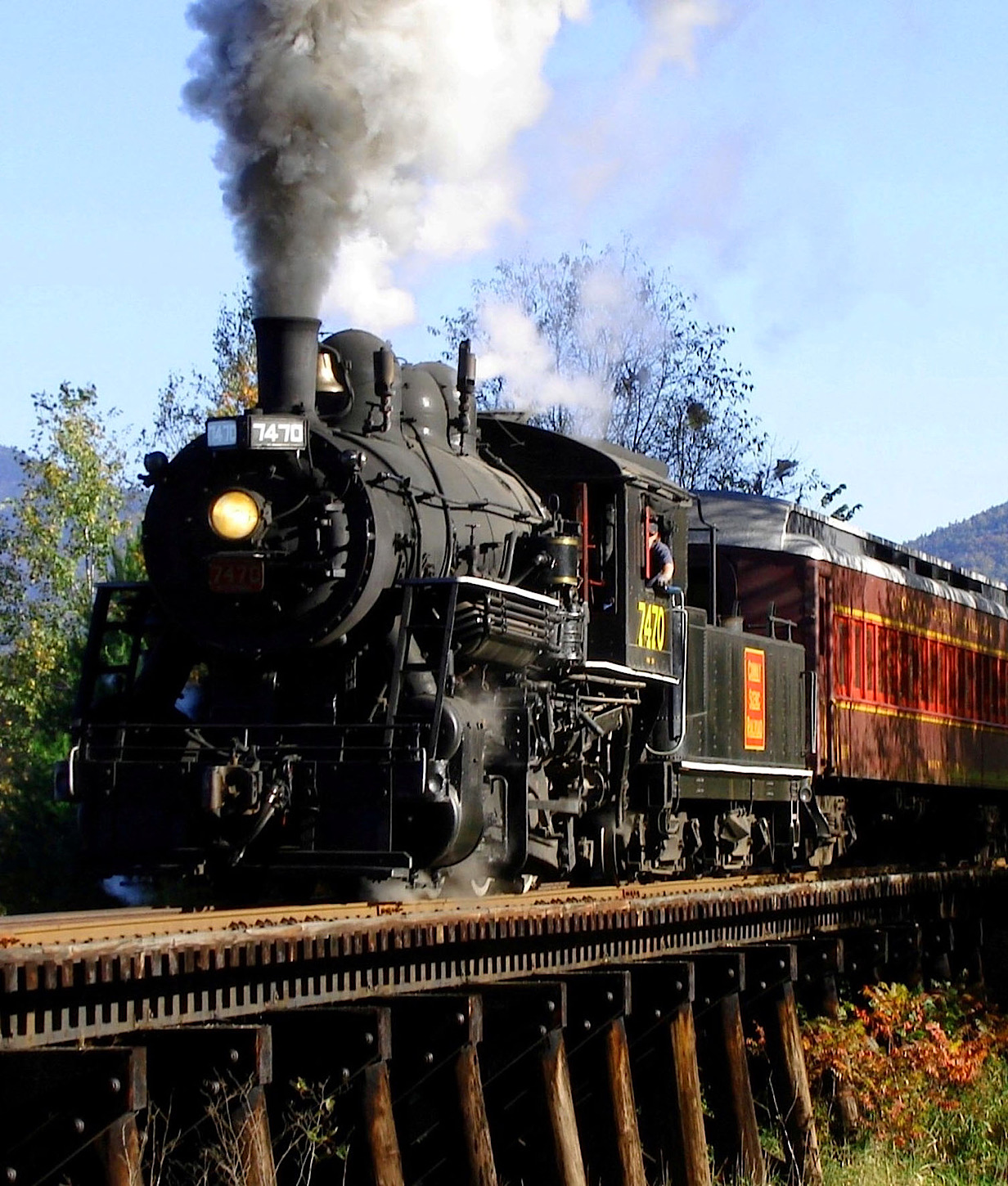 Mit Volldampf unterwegs: Conway Scenic Railroad