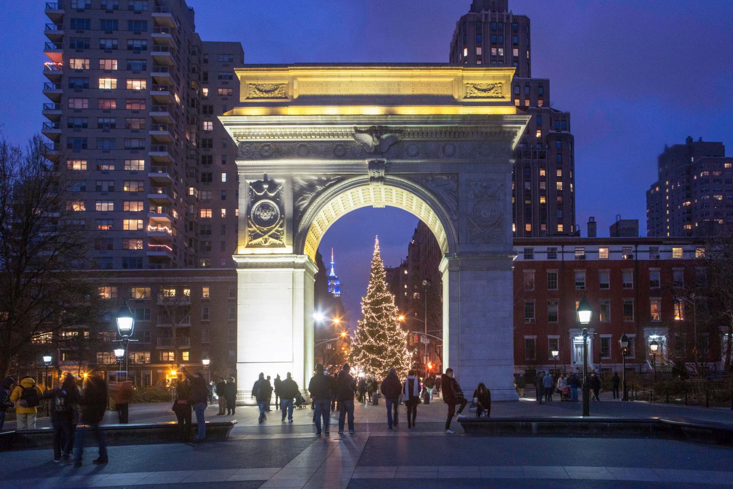 Weniger bekannt: der Weihnachtsbaum am Washington Square Park