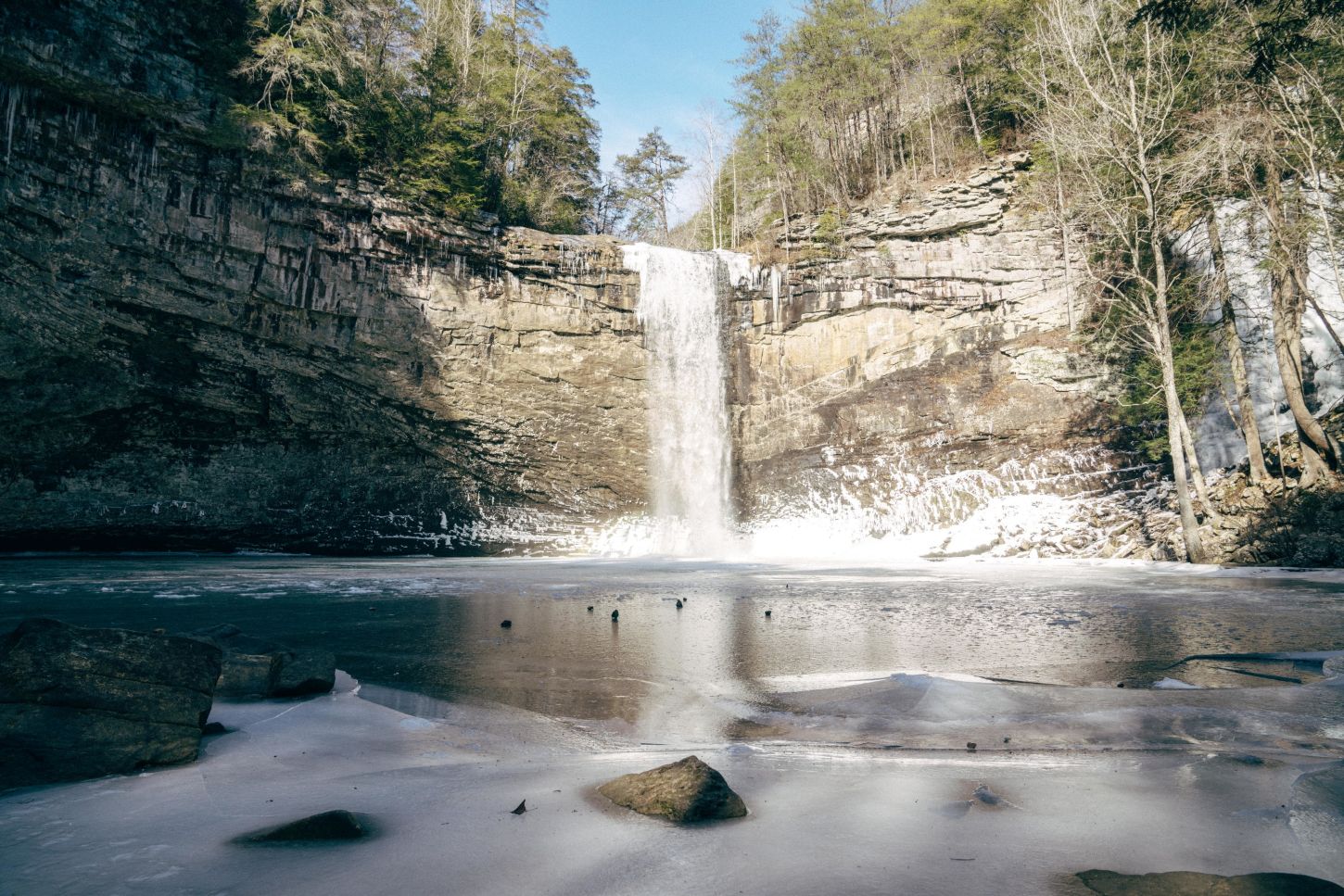  Foster Falls im Winter - Marion County, Tennessee  