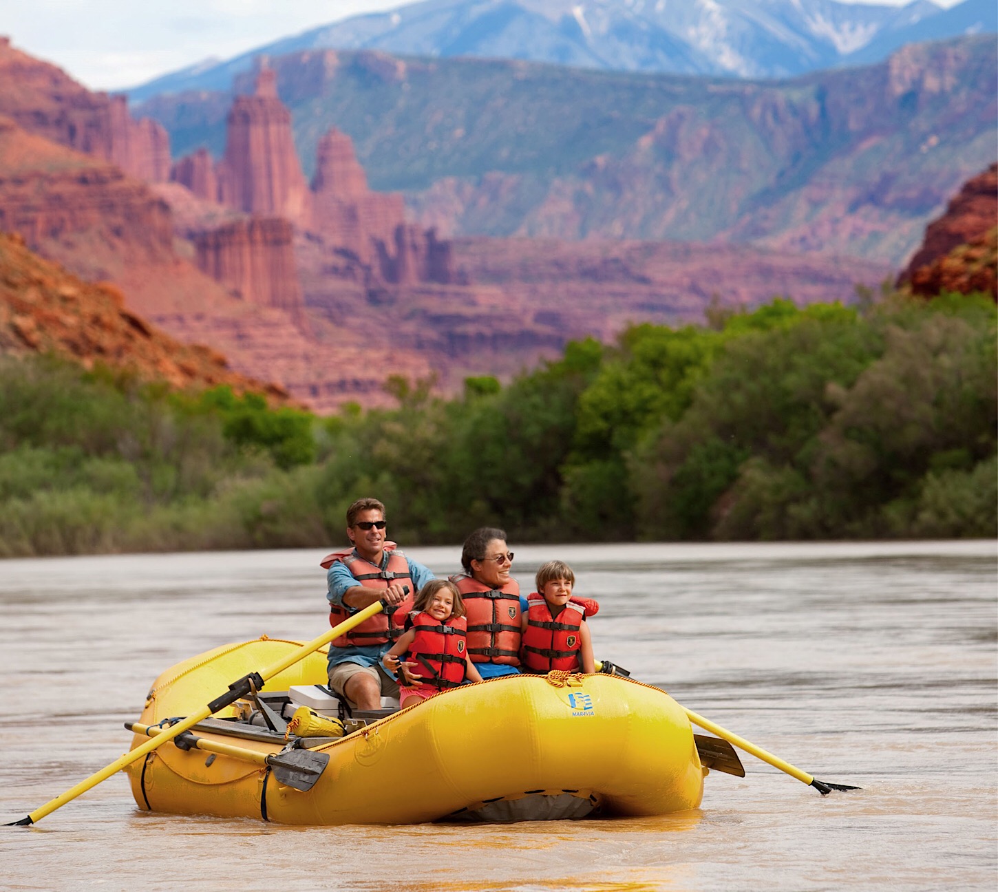 Familienfreundlich: der Colorado River bei Moab