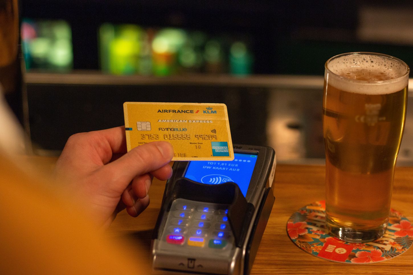 Bei Kartenzahlung kann man das Trinkgeld of direkt mit aufschlagen