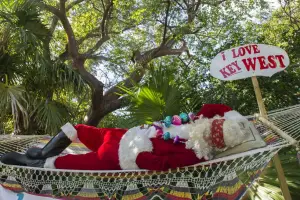 Santa Claus fühlt sich wohl auf Key West