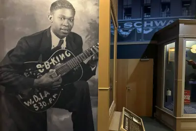 B.B. King im B.B. King Museum &amp; Delta Interpretive Center in Indianola, Mississippi 