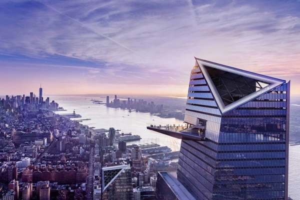 Edge at Hudson Yards im Sonnenuntergang